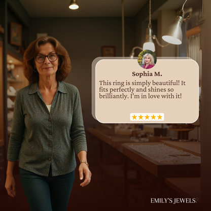 Claudia - Bague Vintage de Zircon en Forme de Lierre