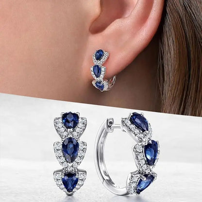 Boucles d'oreilles Blason Saphir Royal