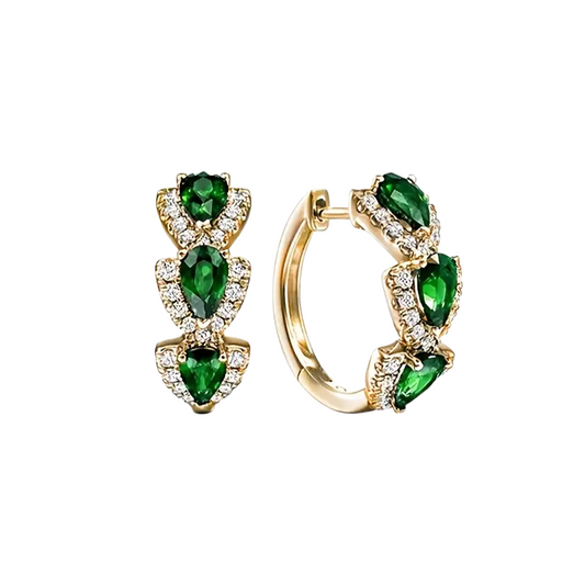 Boucles d'oreilles Sylvarra Jadelisse Dorées