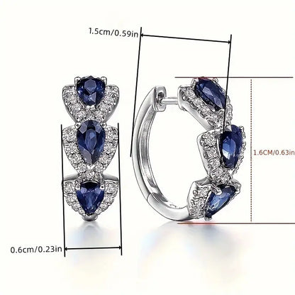 Boucles d'oreilles Blason Saphir Royal