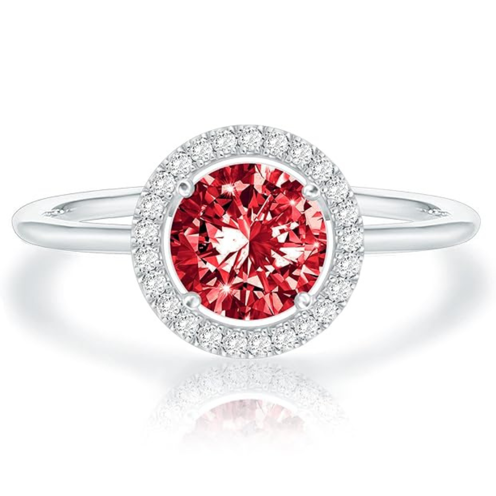 Bague promesse rubis Crimson Glow