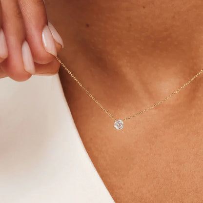 Collier de Pierre de Moissanite Cléa | Doré