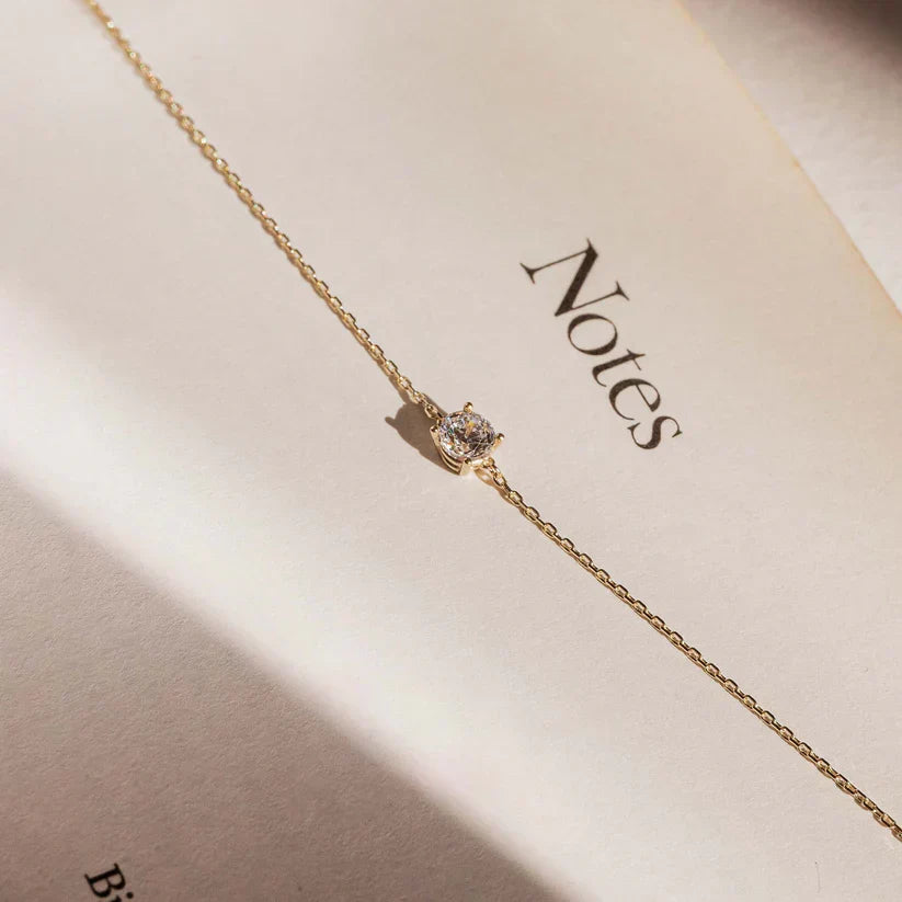 Bracelet pierre moissanite Cléa Doré