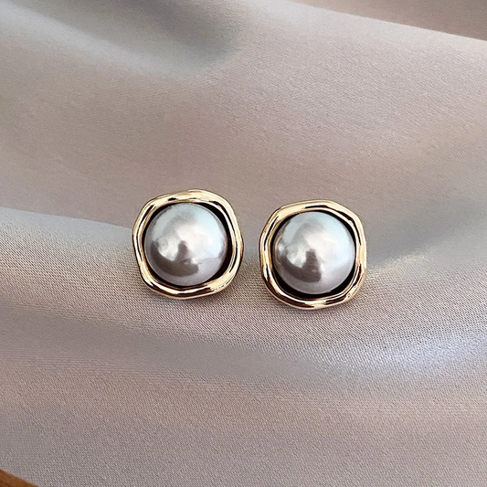 Élégantes Boucles d'Oreilles de Perles Noires