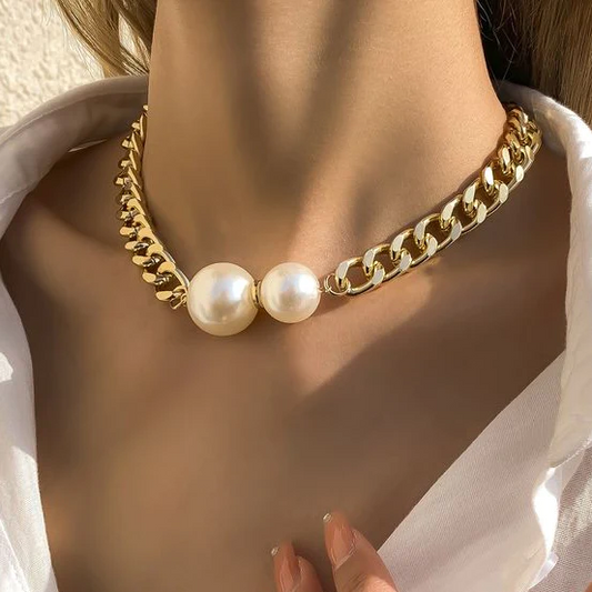 Collier Double Perle Élégant