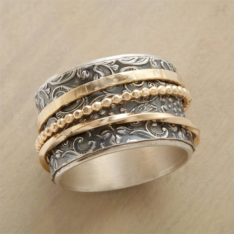 Bague en Or et Argent Ancien Vintage
