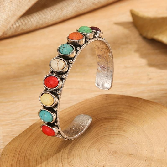Bracelet Multicolore Vintage en Argent