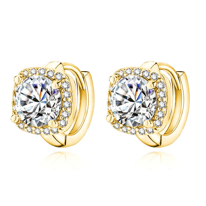 Boucles d'oreilles carrées Nadine Dorées