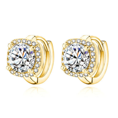 Boucles d'oreilles carrées Nadine Dorées