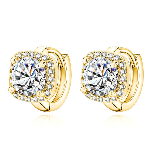 Boucles d'oreilles carrées Nadine Dorées
