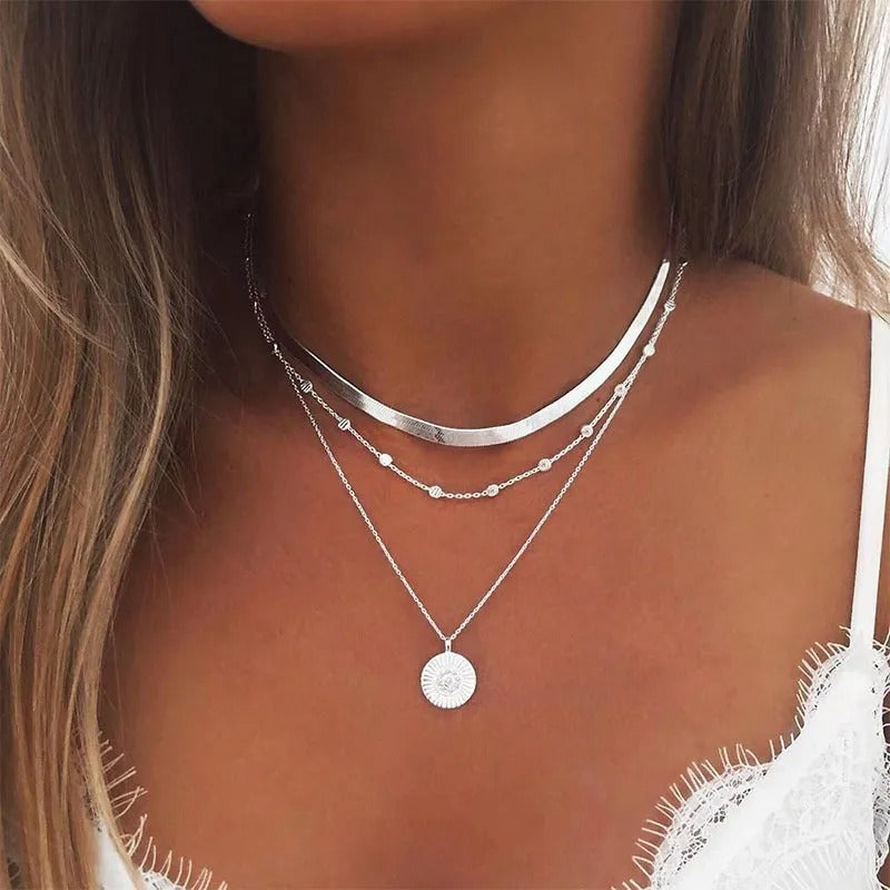 Collier Triple d'Argent 925