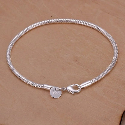 Bracelet Simple d'Argent 925 avec Support pour Bougie