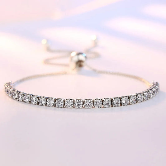 Belle Bracelet d'Argent 925 avec Zirconies