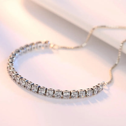 Belle Bracelet d'Argent 925 avec Zirconies
