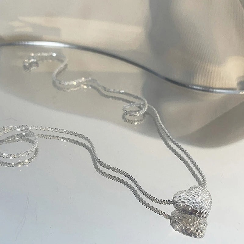 Collier d'Argent 925 avec Cœur Gravé