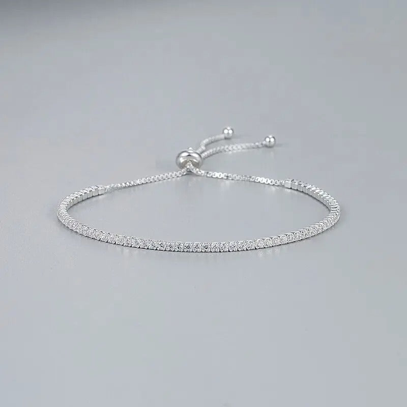 Belle Bracelet d'Argent 925 avec Zirconies