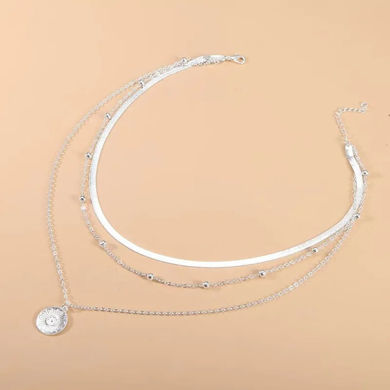 Collier Triple d'Argent 925