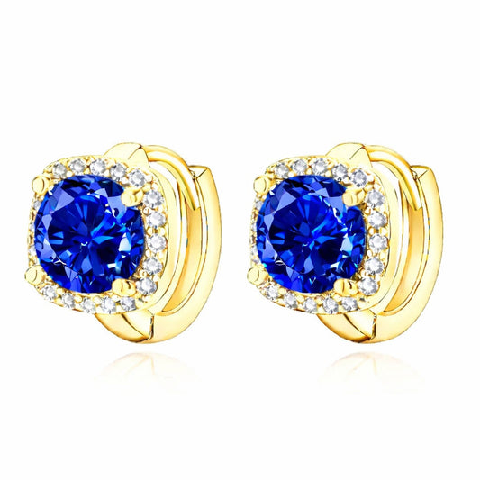 Boucles d'oreilles saphir Nadine Dorées