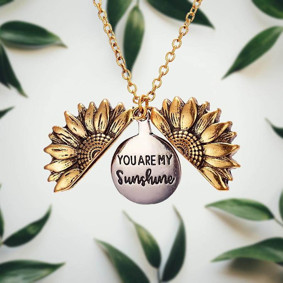 Pendentif tournesol plaqué argent