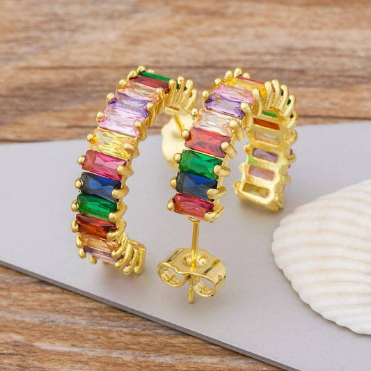 Boucles d'Oreilles de l'Arc-en-Ciel