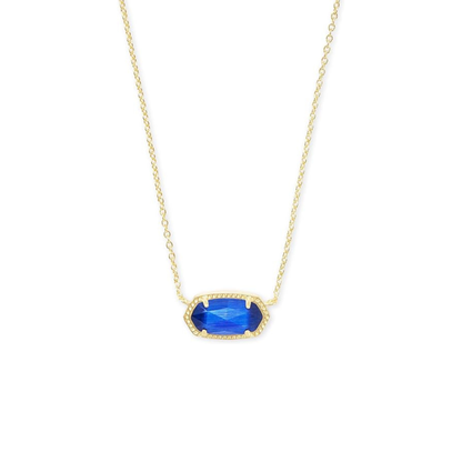 Collier saphir ovale classique Doré