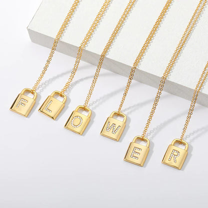 Collier du Cadenas d'Initiale Dorée